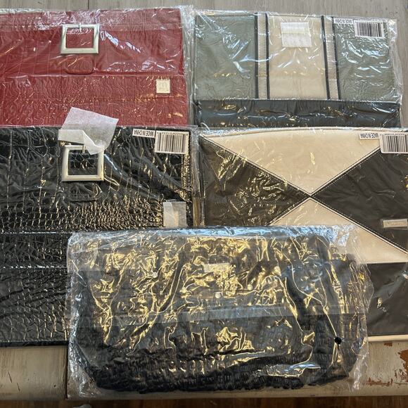 Miche Ellie Classic Shell Red Black White Lot of 4 + Clutch - Picture 1 of 13